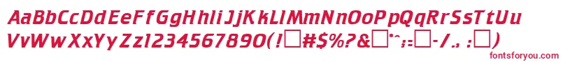 TitlesPlain Font – Red Fonts on White Background