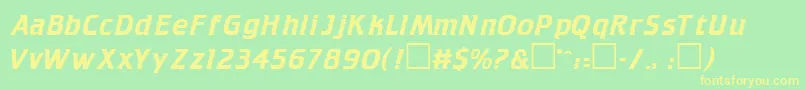 TitlesPlain Font – Yellow Fonts on Green Background