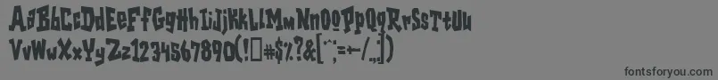 Шрифт GarageshockcondensedHeavy – чёрные шрифты на сером фоне