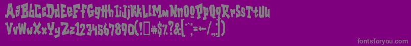 GarageshockcondensedHeavy-Schriftart – Graue Schriften auf violettem Hintergrund