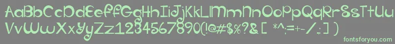 JessicaGroovyBabyFinal2 Font – Green Fonts on Gray Background