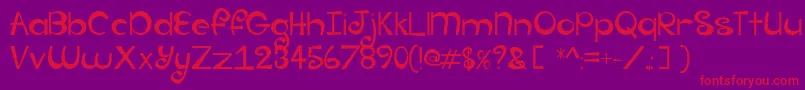 JessicaGroovyBabyFinal2 Font – Red Fonts on Purple Background