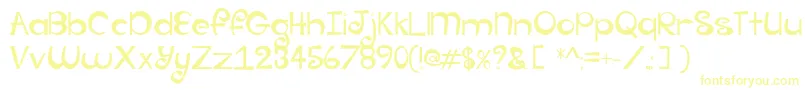 JessicaGroovyBabyFinal2 Font – Yellow Fonts on White Background