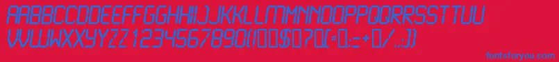 LiquidcrystalNormalitalic Font – Blue Fonts on Red Background