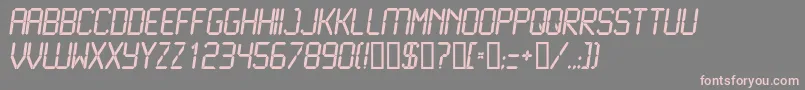 LiquidcrystalNormalitalic Font – Pink Fonts on Gray Background