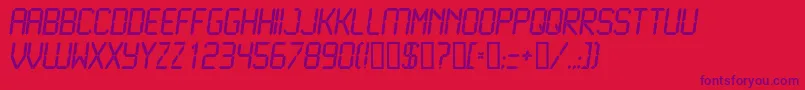 Police LiquidcrystalNormalitalic – polices violettes sur fond rouge