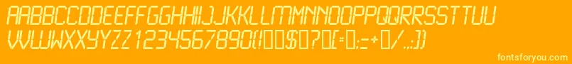 LiquidcrystalNormalitalic Font – Yellow Fonts on Orange Background