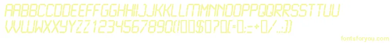 Czcionka LiquidcrystalNormalitalic – żółte czcionki