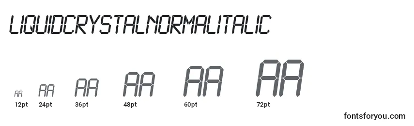 LiquidcrystalNormalitalic Font Sizes