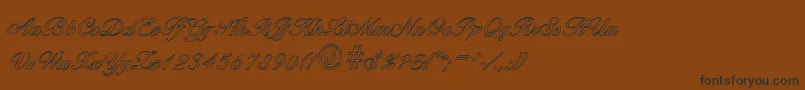 BallantinesoutlineRegular-Schriftart – Schwarze Schriften auf braunem Hintergrund