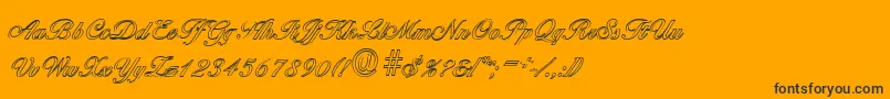 BallantinesoutlineRegular Font – Black Fonts on Orange Background