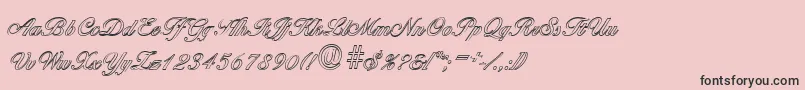 BallantinesoutlineRegular Font – Black Fonts on Pink Background