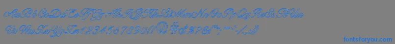 BallantinesoutlineRegular Font – Blue Fonts on Gray Background