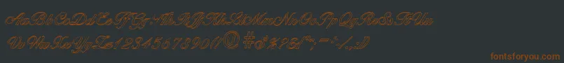 BallantinesoutlineRegular Font – Brown Fonts on Black Background