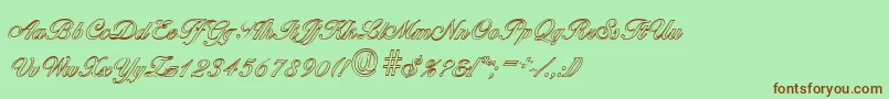 BallantinesoutlineRegular Font – Brown Fonts on Green Background