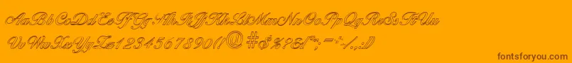 BallantinesoutlineRegular Font – Brown Fonts on Orange Background
