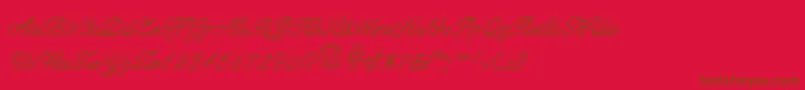 BallantinesoutlineRegular Font – Brown Fonts on Red Background