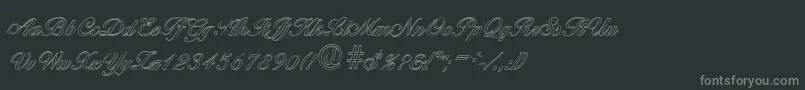 BallantinesoutlineRegular Font – Gray Fonts on Black Background