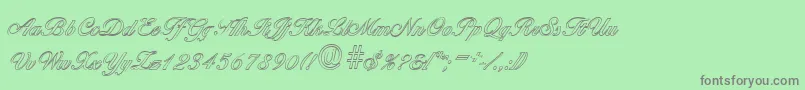 BallantinesoutlineRegular Font – Gray Fonts on Green Background
