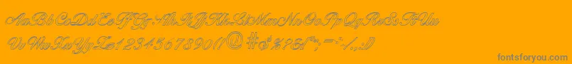 BallantinesoutlineRegular Font – Gray Fonts on Orange Background