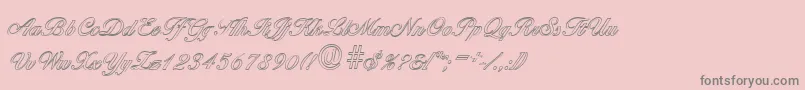 BallantinesoutlineRegular Font – Gray Fonts on Pink Background