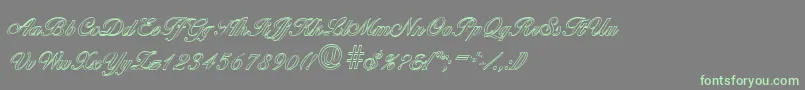 BallantinesoutlineRegular Font – Green Fonts on Gray Background