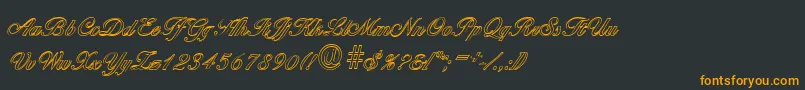 BallantinesoutlineRegular Font – Orange Fonts on Black Background