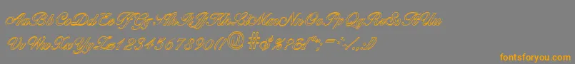 Подробнее о шрифте BallantinesoutlineRegular Шрифт BallantinesoutlineRegular – оранжевые шрифты на сером фоне