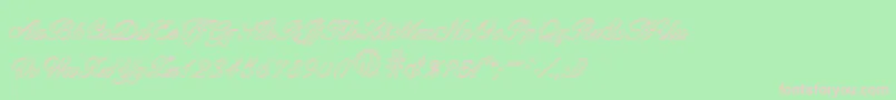 BallantinesoutlineRegular Font – Pink Fonts on Green Background