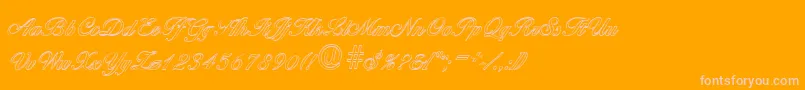 BallantinesoutlineRegular Font – Pink Fonts on Orange Background