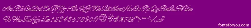 BallantinesoutlineRegular Font – Pink Fonts on Purple Background