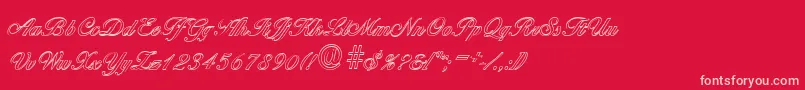 BallantinesoutlineRegular Font – Pink Fonts on Red Background