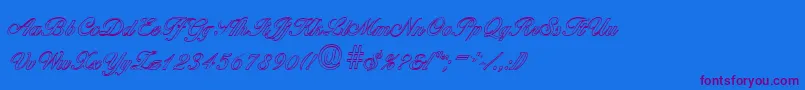 BallantinesoutlineRegular Font – Purple Fonts on Blue Background