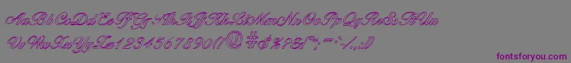 BallantinesoutlineRegular Font – Purple Fonts on Gray Background