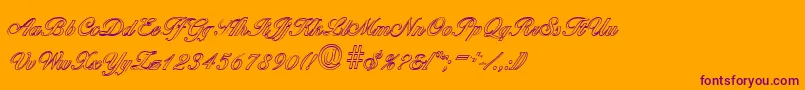 BallantinesoutlineRegular Font – Purple Fonts on Orange Background