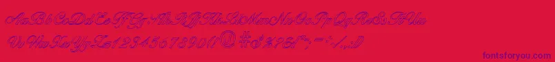 BallantinesoutlineRegular Font – Purple Fonts on Red Background