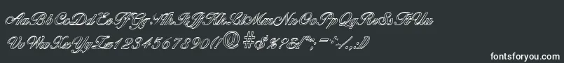 BallantinesoutlineRegular Font – White Fonts on Black Background