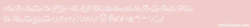 BallantinesoutlineRegular Font – White Fonts on Pink Background