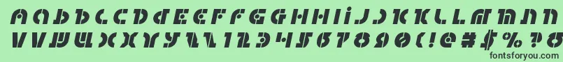 フォントQuestloktitleital – 緑の背景に黒い文字