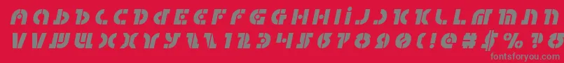 Questloktitleital Font – Gray Fonts on Red Background