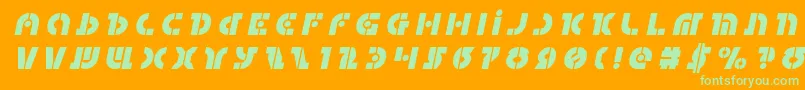 Questloktitleital Font – Green Fonts on Orange Background