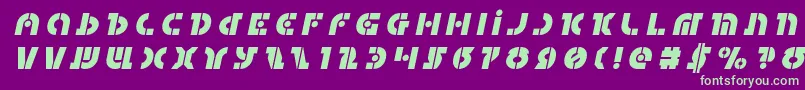 Questloktitleital Font – Green Fonts on Purple Background