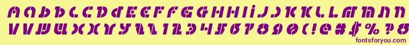 Questloktitleital Font – Purple Fonts on Yellow Background