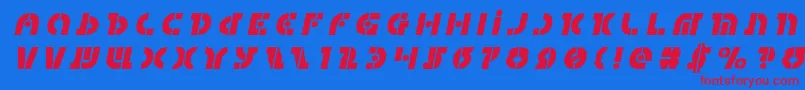 Шрифт Questloktitleital – красные шрифты на синем фоне