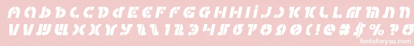 Questloktitleital Font – White Fonts on Pink Background