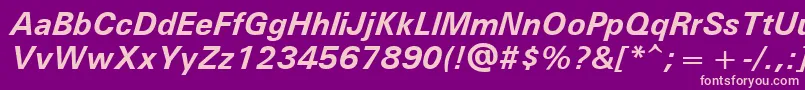 Unvr66x Font – Pink Fonts on Purple Background