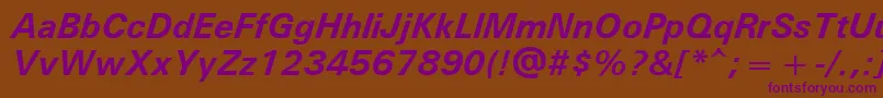 Unvr66x Font – Purple Fonts on Brown Background