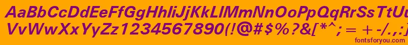 Unvr66x Font – Purple Fonts on Orange Background