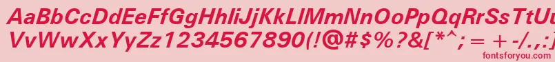 Unvr66x Font – Red Fonts on Pink Background