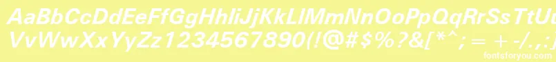 Unvr66x Font – White Fonts on Yellow Background